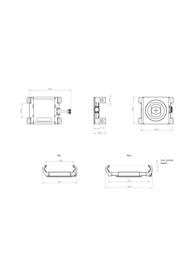 Sp Connect C+ Universal Telefon Tutucu Siyah