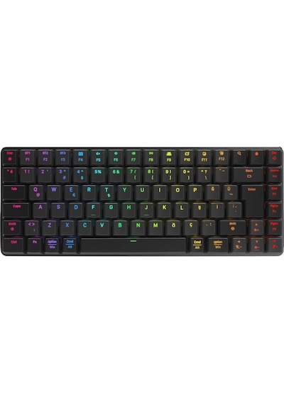 Rampage W-Granite Low Profile Mavi Switch Q RGB Mekanik Oyuncu Klavyesi