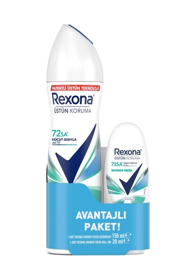 5 Adet Rexona Shower Fresh Deodorant Ve Roll On 150 Ml Ve 20 Ml Avantaj Paketi