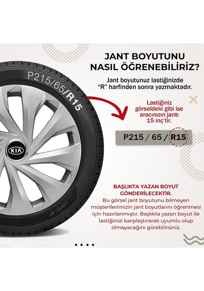 Nissan Almera 15 Inç Uyumlu Jant Kapağı 4'lü Takım Gri 2715