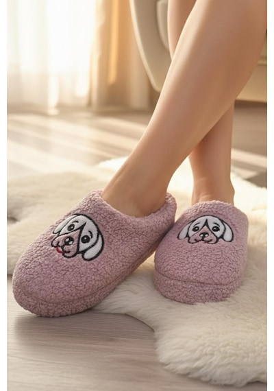 Ft 102 Köpek Nakışlı Kadın Ev Terliği Peluş Terlik Çeyiz Ve Bohça Terliği Ses Yapmaz Kalın Taban Pudra Ft 102 Köpek Nakışlı Kadın Ev Terliği Peluş Terlik Çeyiz Ve Bohça Terliği Ses Yapmaz Kalın Taban Pudra