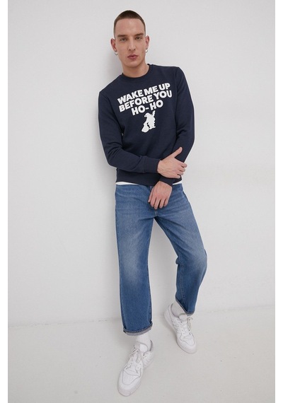 Jack & Jones Jack Jones Erkek Sweatshırt 12198356-navy Lacivert