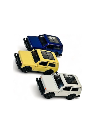 Craftivio Lada Niva 4x4 Metal Çek Bırak Oyuncak Araba Açılabilir Kapılı Diecast Model Araç 12 Cm Çok Renkli