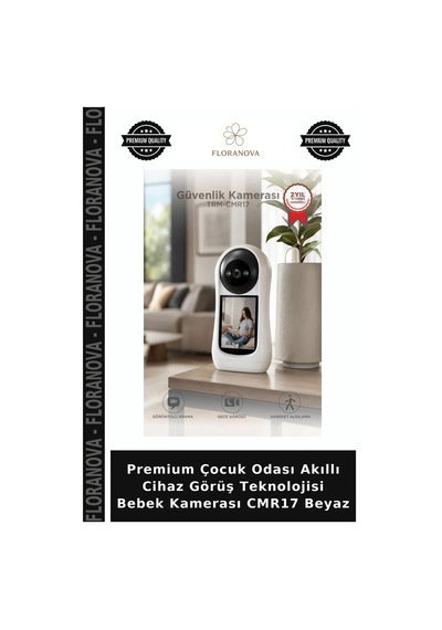Premium Çocuk Odası Akıllı Cihaz Görüş Teknolojisi Bebek Kamerası Cmr17 Beyaz Belirtilmemiş