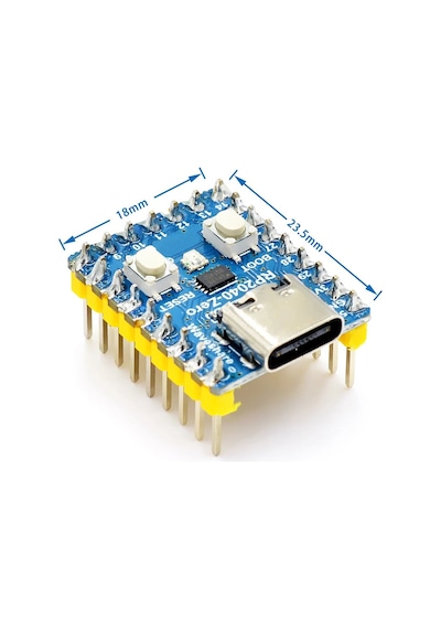 Raspberry Pi Zero Rp2040 Dual Core 133mhz 2mb Modül Arm Cortex-m0+ 264kb Type C Mini Bilgisayar
