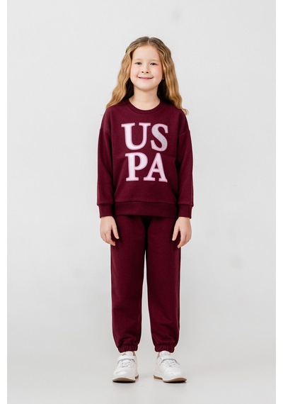 U.S. Polo Assn. Kız Çocuk Baskılı Mor Uzun Kol Eşofman Takımı Us2712-c-v2 Us2712-c-v2