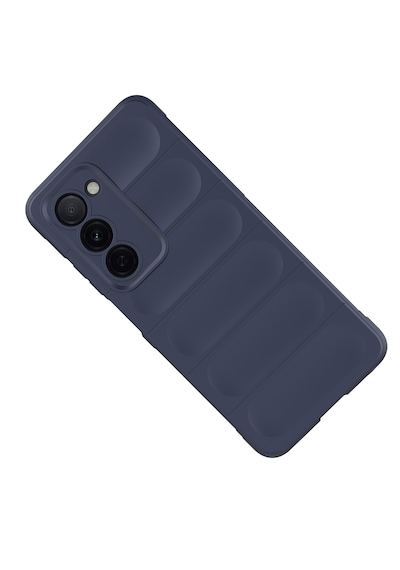 Oppo A5 Kılıf Darbe Emici Kamera Korumalı Esnek Oyuklu Arka Yüzey Tasarımlı Zore Etnik Silikon Kapak Lacivert
