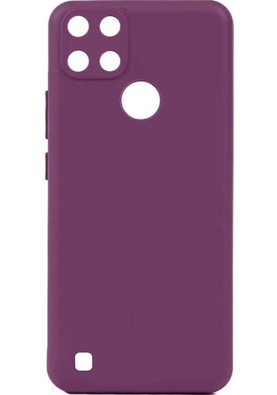 Noktaks - Realme Uyumlu Realme C21y - Kılıf Mat Soft Esnek Biye Silikon - Mor T19648 Mor
