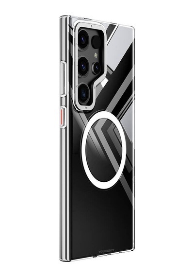 Galaxy S24 Ultra Uyumlu Kılıf Magsafe Sararmaya Dayanıklı Youngkit Clear Crystal Serisi Siyah