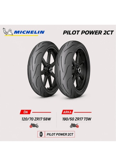 Michelin Pilot Power 2ct 120/70 Zr17 58w - 190/50 Zr17 73w Ön Arka Motosiklet Lastik Takımı