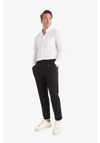 Defacto Jogger Fit Cepli Esnek Kumaş Düz Paça Pantolon T6317az25aubk27 Siyah