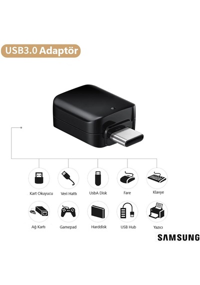 Samsung Uyumlu Type-c To Usba 3.0 Otg Dönüştürücü İthalatçı Garantili