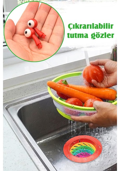 Küvet Duşakabin Filtre Plastik 6 Kademeli Mutfak Gider Filtresi Lavabo Süzgeç Katlanır Evye Tıpası P Diğer
