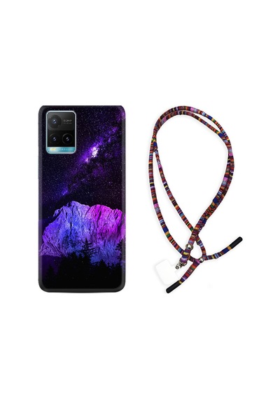 Vivo Y32 Kılıf Rasta Boyun Askılı Purple Mountain 1640