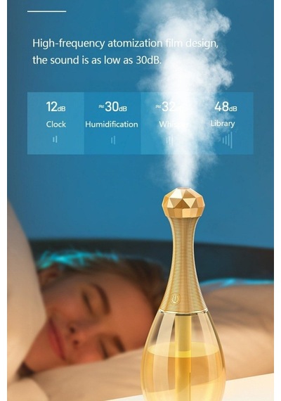 Hava Nemlendirici Aromatik Oda Kokusu Difüzörü Buhar Ultrasonik 7 Renk Led Işıklı 300 Ml