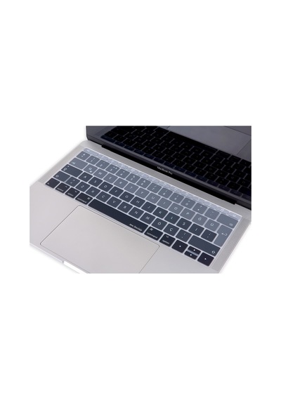 Laptop Apple Uyumlu MacBook Pro Klavye Koruyucu Ombre Türkçe Q A1534 A1708 İle Siyah Gri