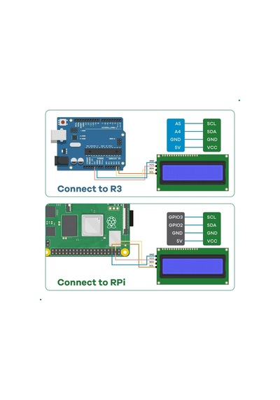 4x20 Mavi Lcd Ekran I2c Bağlantılı 20x4 Display Blue