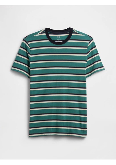 Gap V-everyday Soft Crew - Strıpe Yeşil