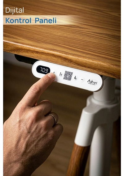 O-flex Oak Yükseklik Ayarlı Çalışma Masası Meşe