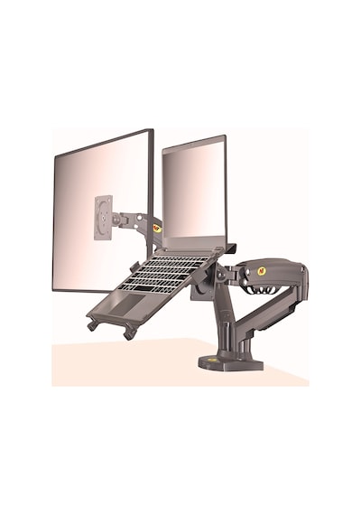 Triline Nb F160+fp Gazlı Çift Kol North Bayou 17-30"monitör 10"-17" Dizüstü Bilgisayar Vesa Monitör Standı