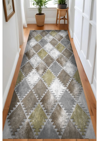 Rovigo Home Dijital Baskı Yıkanabilir Kaymaz Taban Salon Halısı Ve Yolluk Rv045-fnl316 Sarı