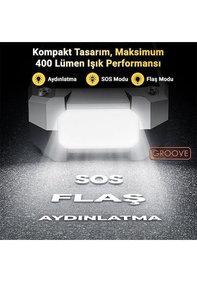 Tr F04 21600 Mah, 6000a Tepe Akımı Profesyonel Akü Takviye Cihazı + Lastik Şişirme Kompresörlü Taşınabilir Jum