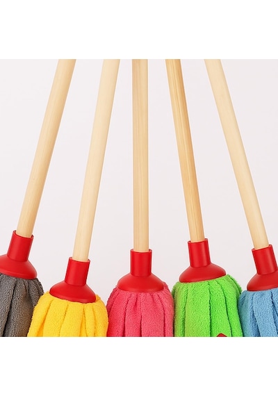 Havlu Mop Başlığı Mikrofiber, Süper Emici, Dayanıklı Ve Renkli Temizlik Bezi Tüm Mop Saplarına Uyumlu , Karışık Renk Çok Renkli