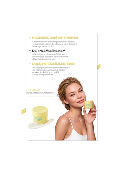 Bariyer Onarıcı Ceramide Serum Ceramide Np + Panthenol + 3ha Yoğun Nemlendirici & Yüz Kremi