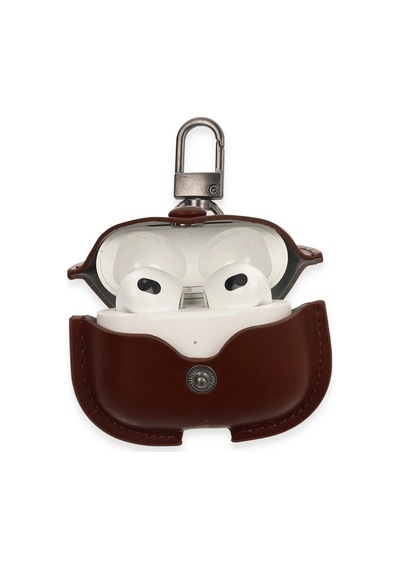 Newface - 1 - Airpods 3 3.nesil Çanta Deri Kılıf - Ece-umay - - Kahverengi