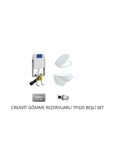 Creavit Tp320 Gömme Rezervuar Seti 5 Parça Yavaş Kapanırlı