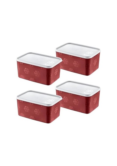 4&apos Lü Set No Frost Saklama Kabı Carmen 2600 Ml