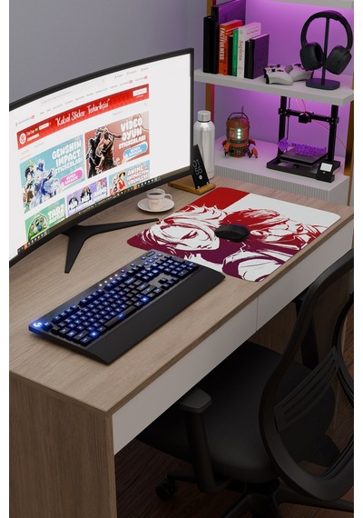 Metal Gear Solid Kaymaz Dikişli Kauçuk Oyuncu Mousepad V4 - 48x40 Xl Gaming Mouse Pad Fare Altlığı