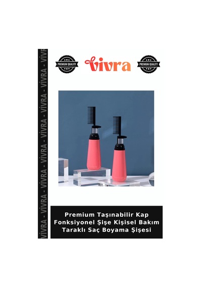 Premium Taşınabilir Kap Fonksiyonel Şişe Kişisel Bakım Taraklı Saç Boyama Şişesi
