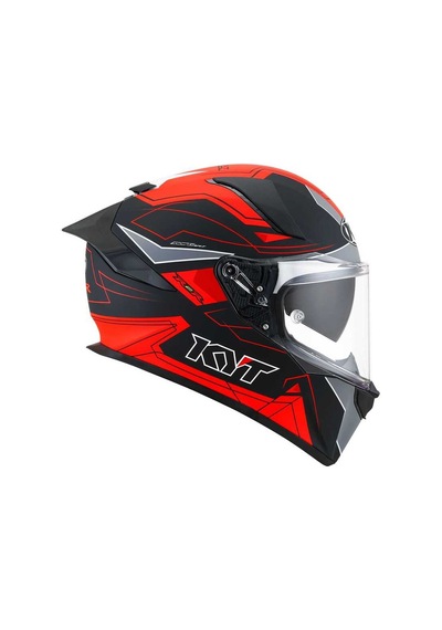 Kyt R2r Kapalı Kask Mat Gri - Kırmızı - Siyah