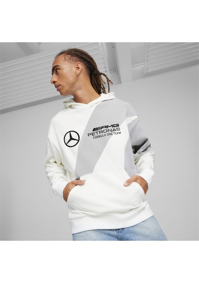 Puma Mercedes-amg Petronas Motorsport Statement Erkek Kapüşonlu Sweatshırt 623727 03 Beyaz