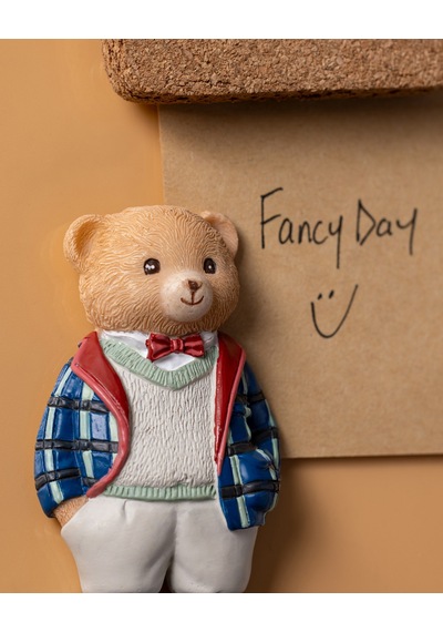Madame Coco Boris Bear Magnet - Lacivert/açık Bej - 4x8 Cm 8684427186893 Çok Renkli