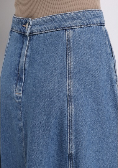 Colin's Colins Regular Fit Düz Fermuarlı Kadın Mavi Etek Cl1076231 Q1.v2 Dn44476 Denim