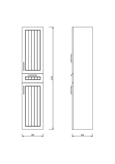 Denko Lotus 60 Cm Mdf Lake Banyo Dolabı Takımı + Boy Dolabı Beyaz