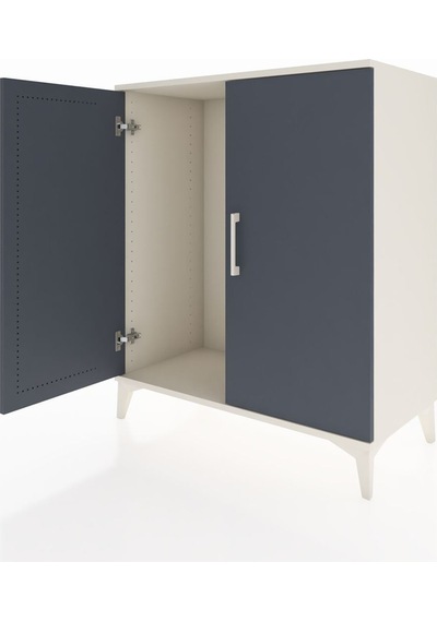 Hyperion Şifonyer 2 Raflı Tek Çekmeceli 2 Kapaklı 88x44x106 Aytaşı-antrasit Aytası