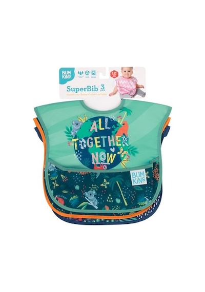 Bumkins Superbib Önlük 3'lü Paket - All Together Now Çok Renkli