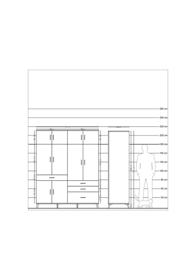 Kronos Gardrop 5 Raflı 4 Çekmeceli 2 Askılı 176x59x221 Antrasit-antrasit Antrasit Kronos Gardrop 5 Raflı 4 Çekmeceli 2 Askılı 176x59x221 Antrasit-antrasit Antrasit