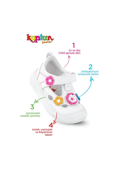 Kaptan Junior İlkadım Hakiki Deri Kız Bebek Ortopedik Ayakkabı İmsk 515 001