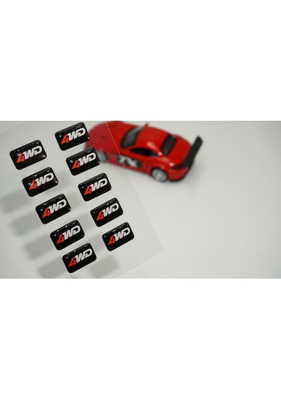 Arazi Off Road Suv 4WD Logo 3D Cam Açma Torpido Konsol Ayna Çıkar