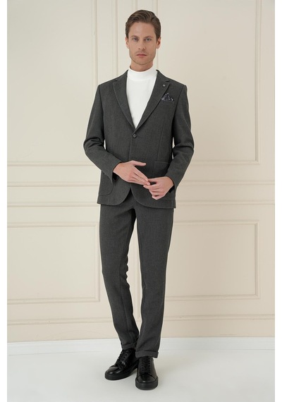 Efor C 694 Slim Fit Füme Spor Ceket Füme