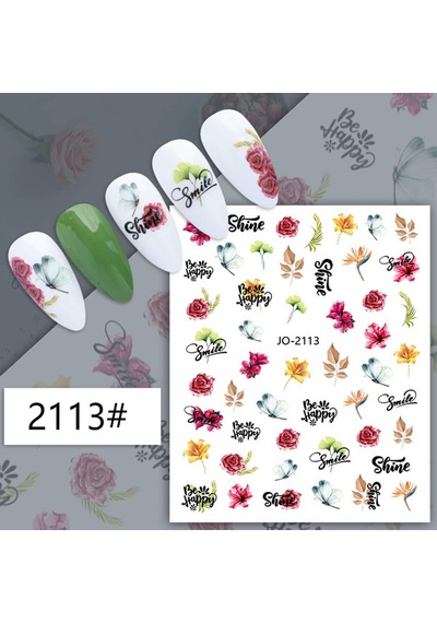 Adanil Çiçek Kelebek Sticker J0-2113