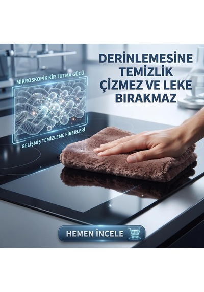 Çok Amaçlı 3'lü Temizlik Bezi Mikrofiber Havlu Yumuşak Dokulu 30x30 Cm Çok Renkli