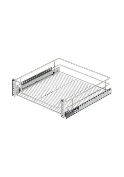 Starax Kapağa Bağlı Teleskopik Raylı Frenli Çekmece Krom Modül 40cm S-2058-c