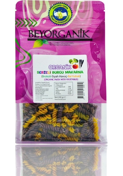 Organik Sebzeli Burgu Makarna 240 G