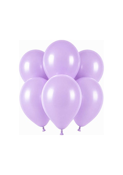 Lila Renk Lateks Pastel Balon 30 Cm - 6 Adet