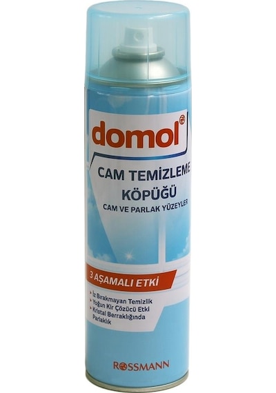 Domol Cam Temizleme Köpüğü Cam Ve Parlak Yüzeyler 500 Ml